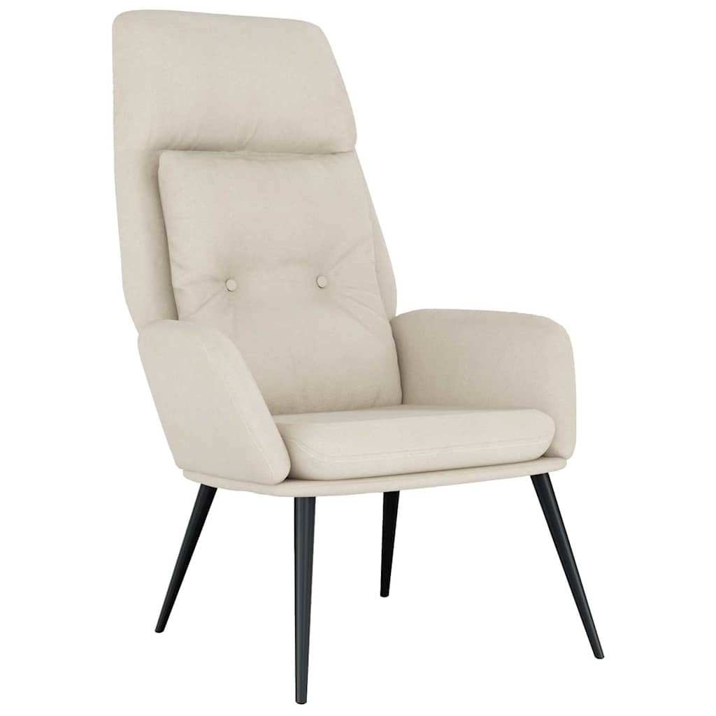 Vidaxl relaxstoel kunstsuède crèmekleurig
