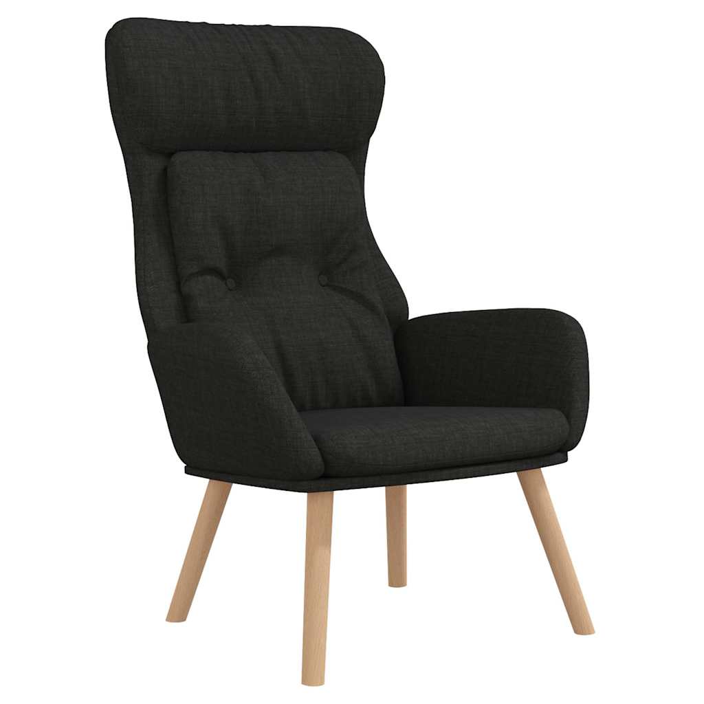 Vidaxl relaxstoel stof zwart