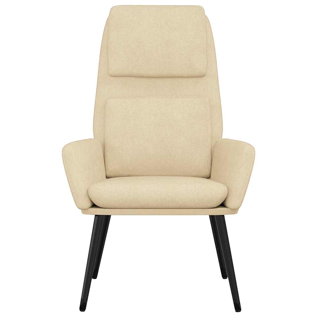 Vidaxl relaxstoel stof crèmekleurig