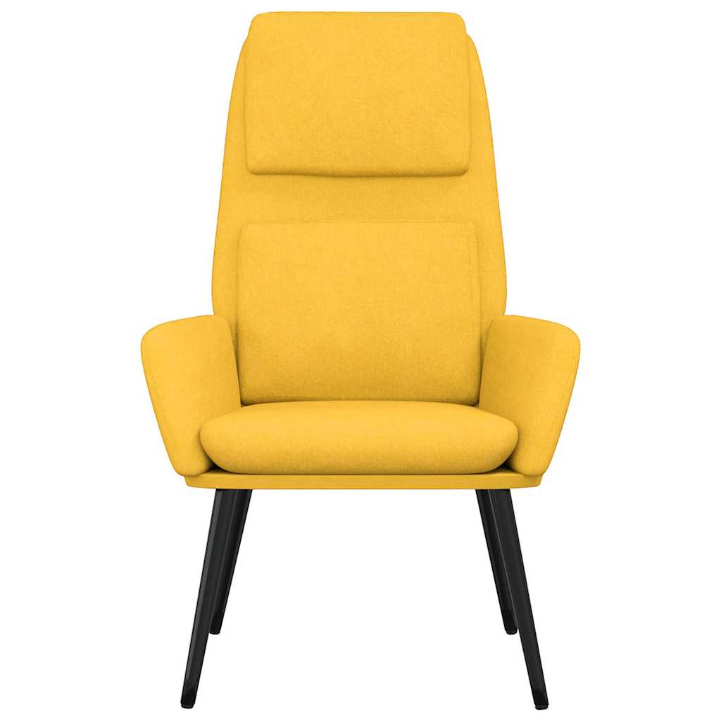 Vidaxl relaxstoel stof mosterdgeel