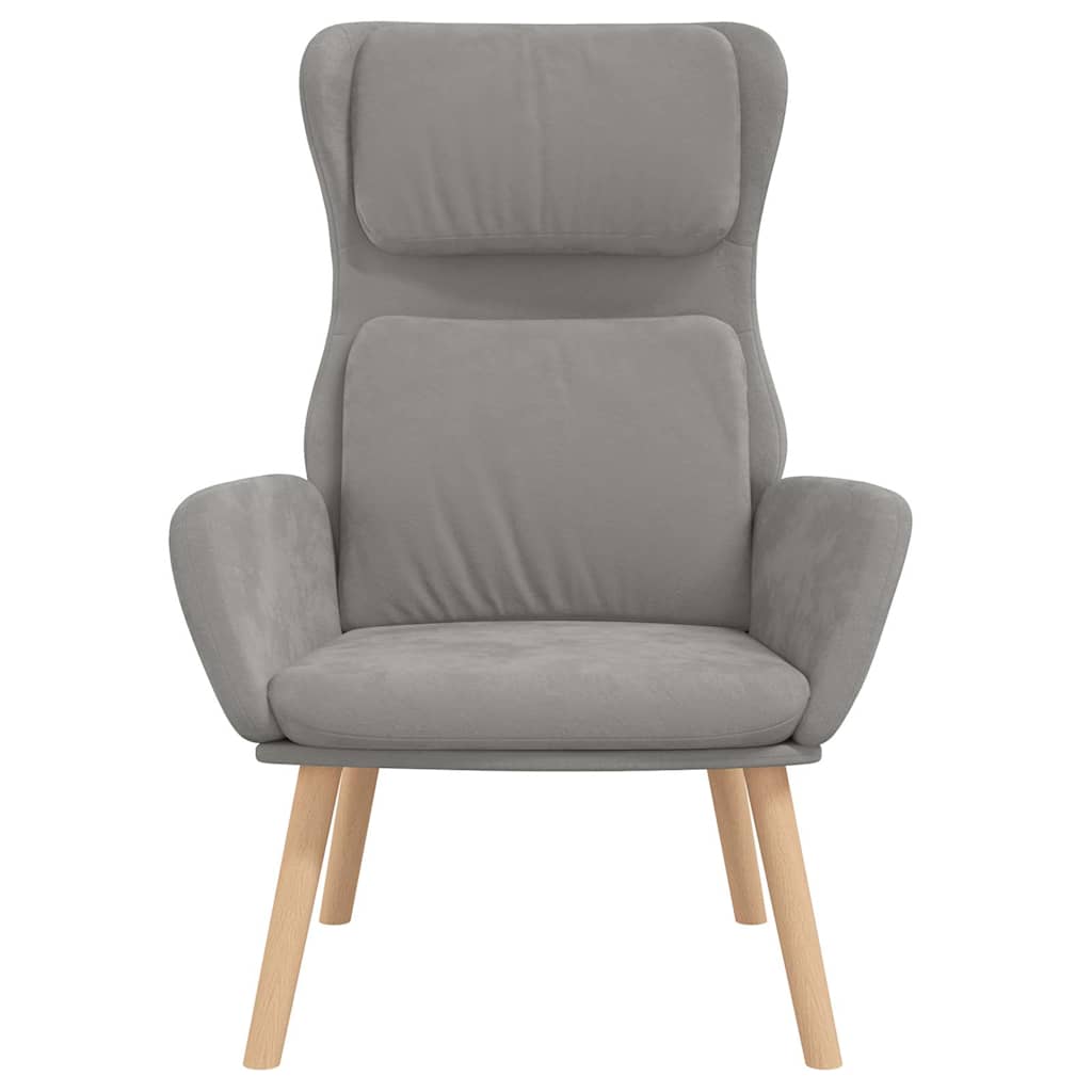 Vidaxl relaxstoel fluweel lichtgrijs
