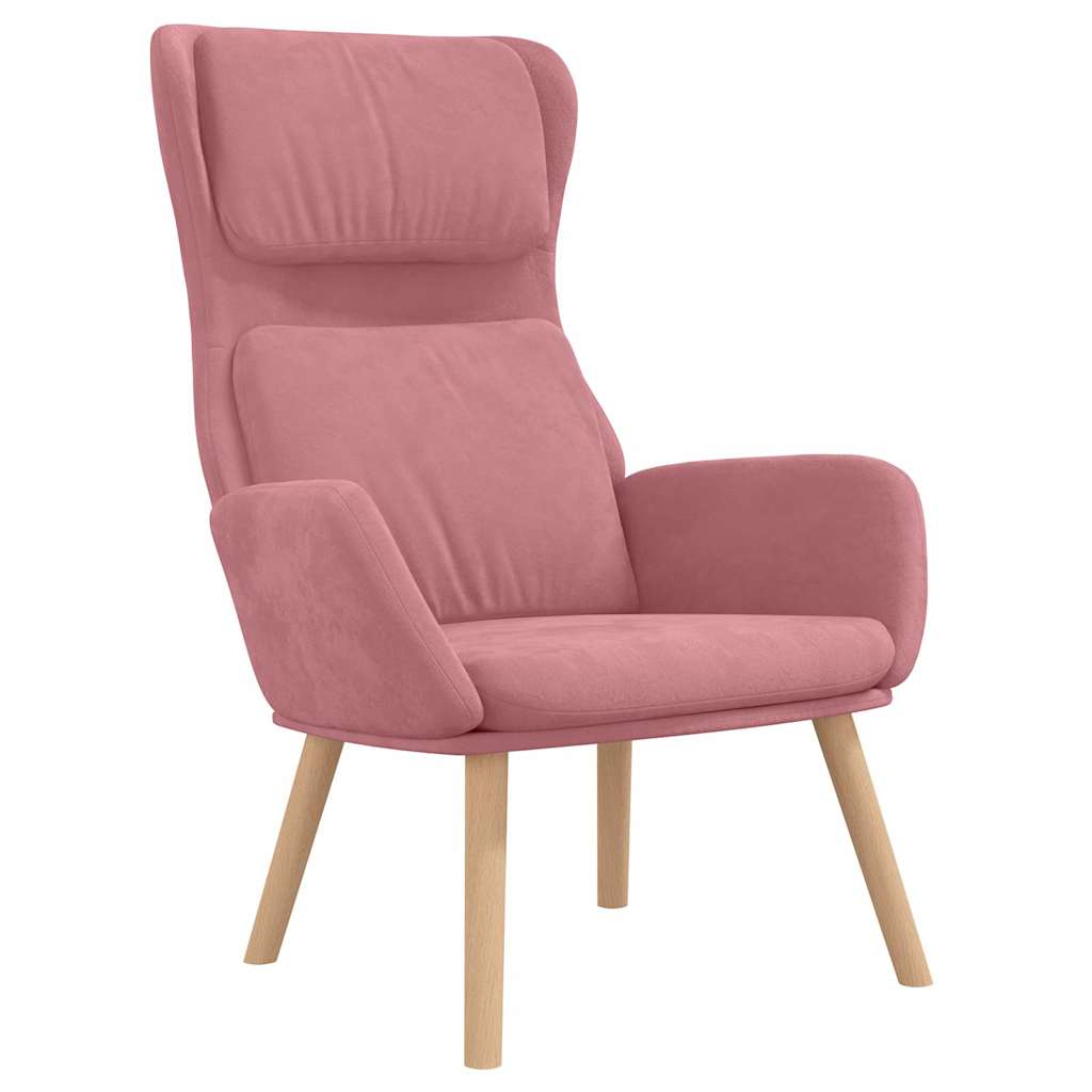 Vidaxl relaxstoel fluweel roze