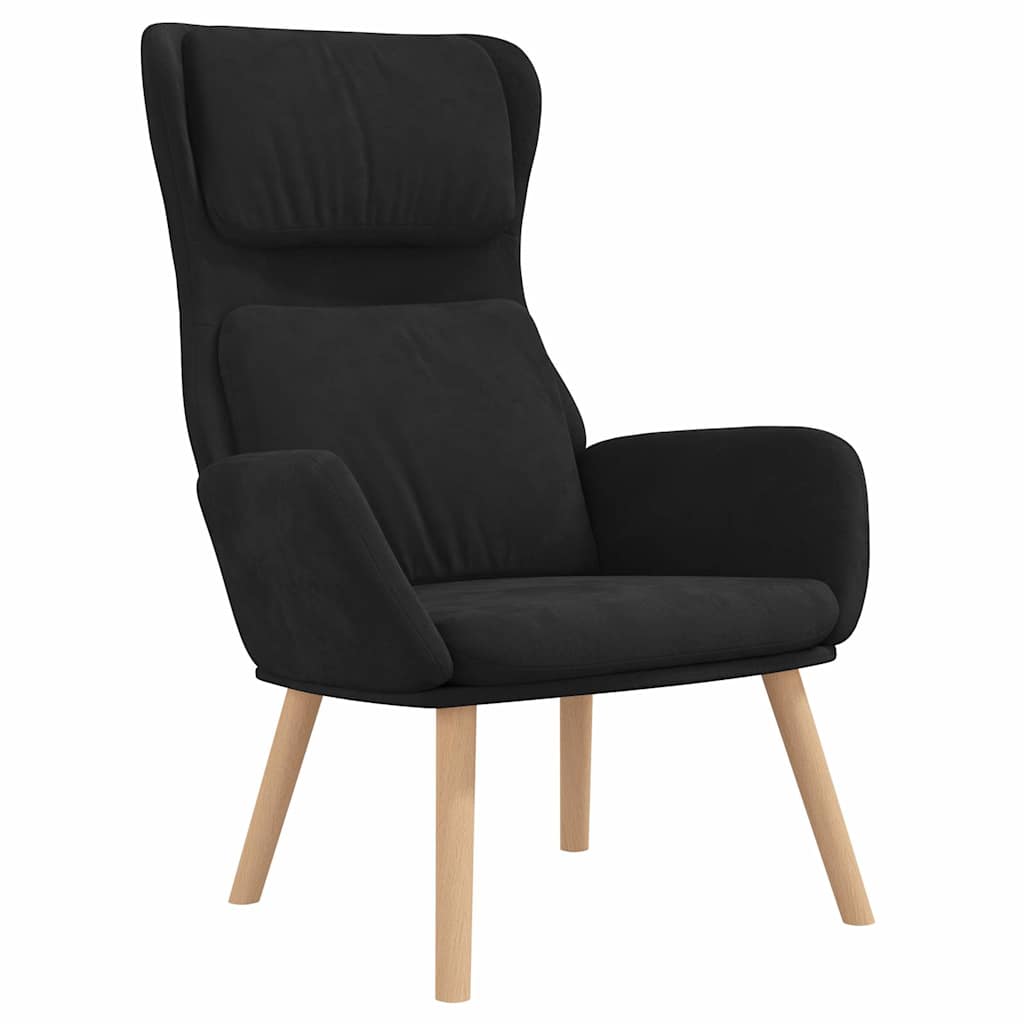 Vidaxl relaxstoel fluweel zwart