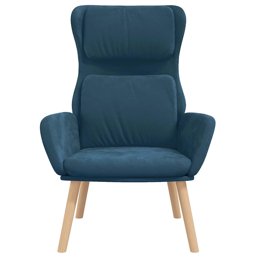 Vidaxl relaxstoel fluweel blauw
