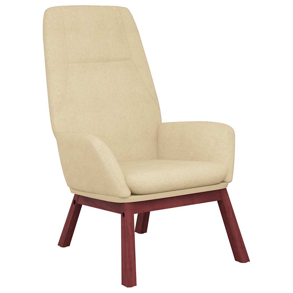 Vidaxl relaxstoel stof crèmekleurig