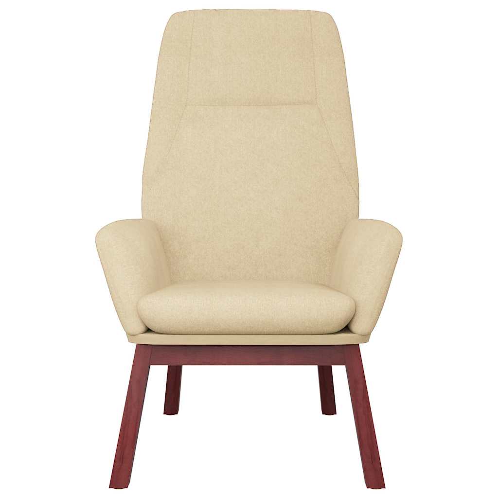 Vidaxl relaxstoel stof crèmekleurig