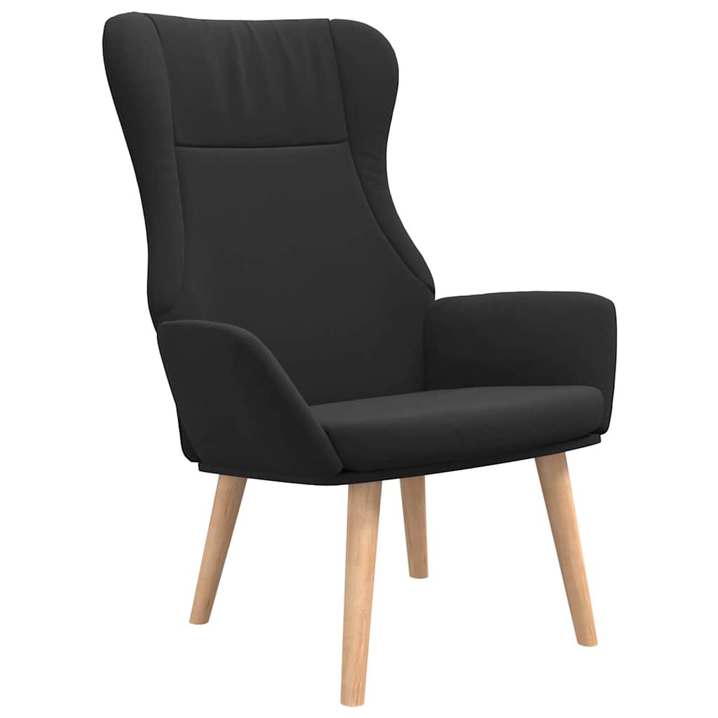 Vidaxl relaxstoel stof zwart
