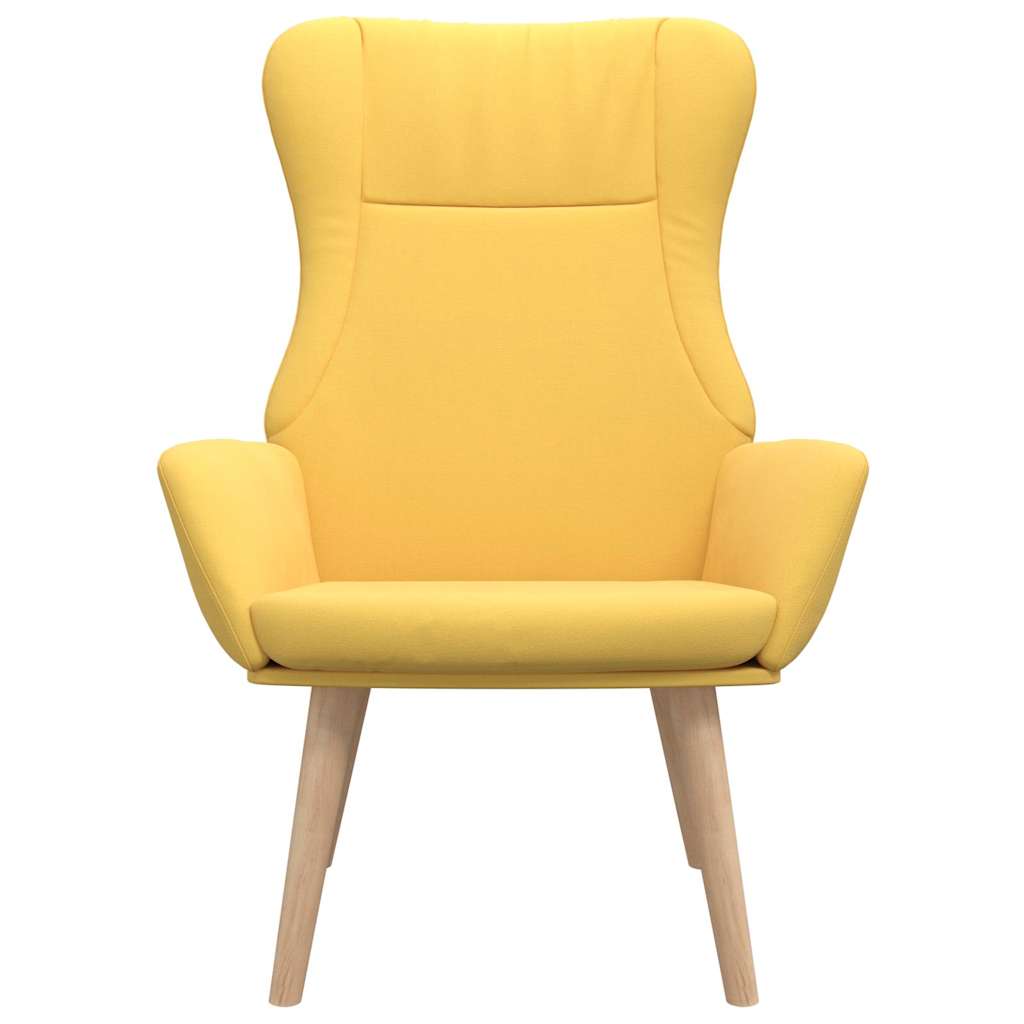Vidaxl relaxstoel stof mosterdgeel