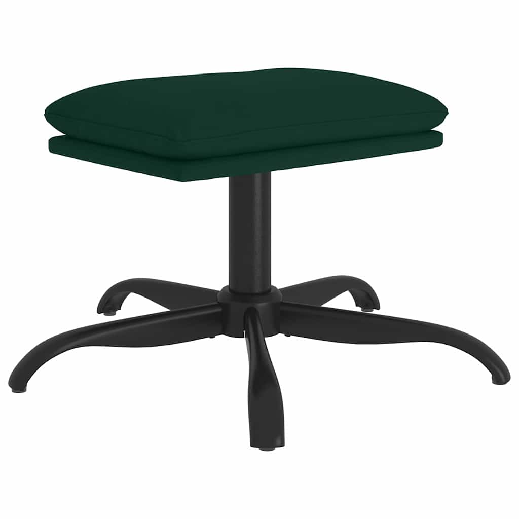 Vidaxl voetenbank 60x60x36 cm fluweel donkergroen