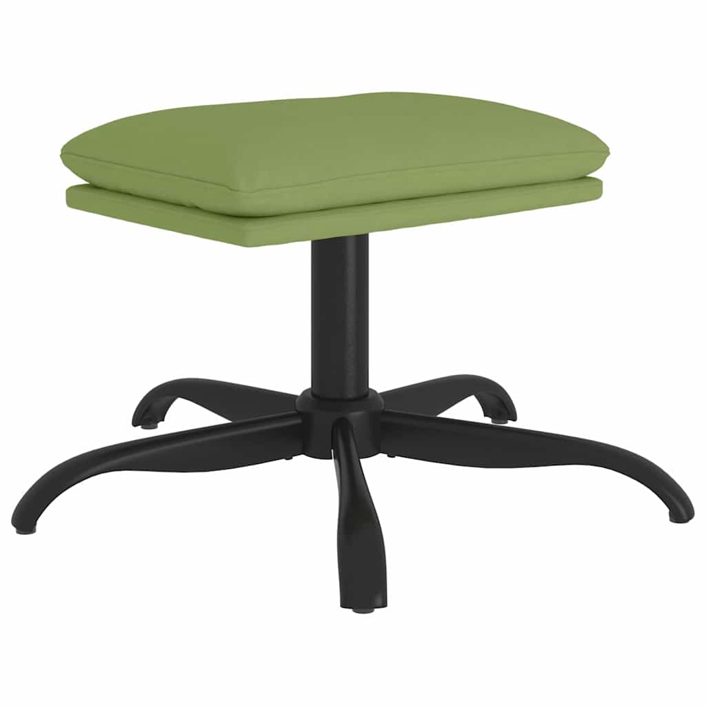 Vidaxl voetenbank 60x60x36 cm fluweel lichtgroen