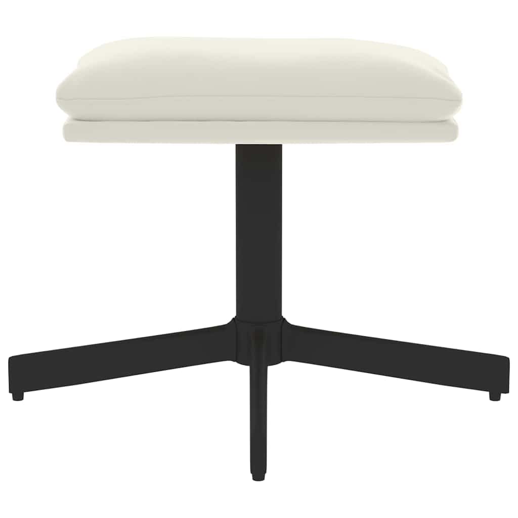 Vidaxl voetenbank 60x60x36 cm fluweel crèmewit