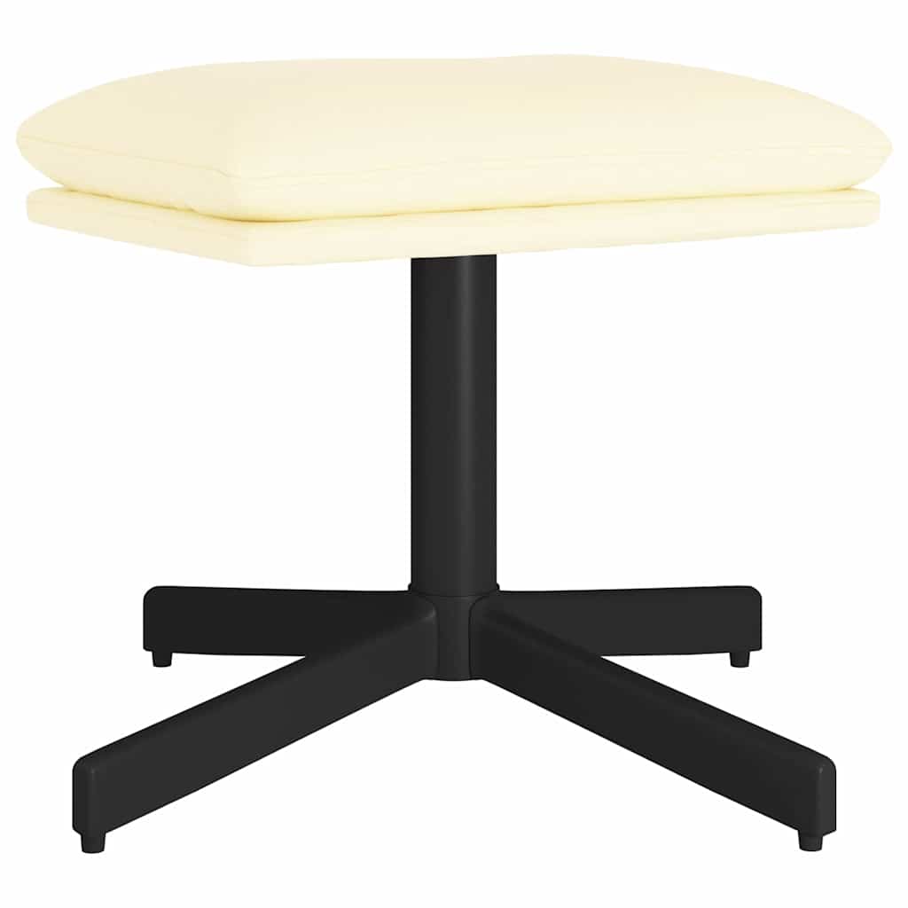 Vidaxl voetenbank 60x60x36 cm kunstleer crèmekleurig