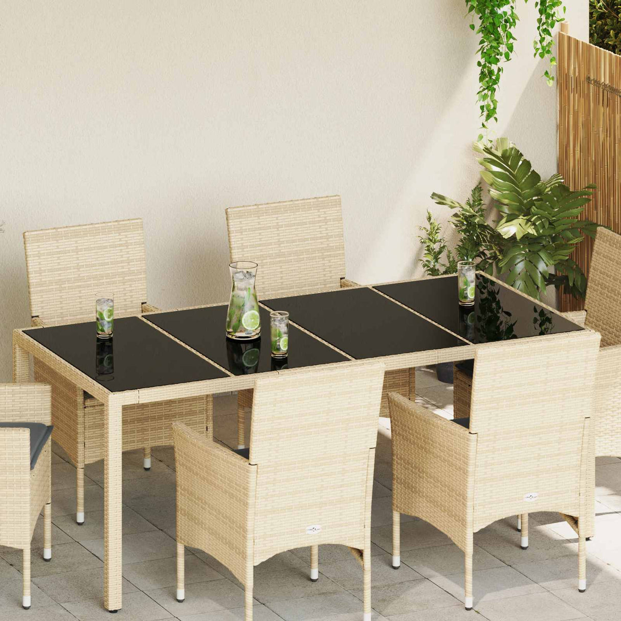 Vidaxl tafelblad 4 pcs zwart gehard glas