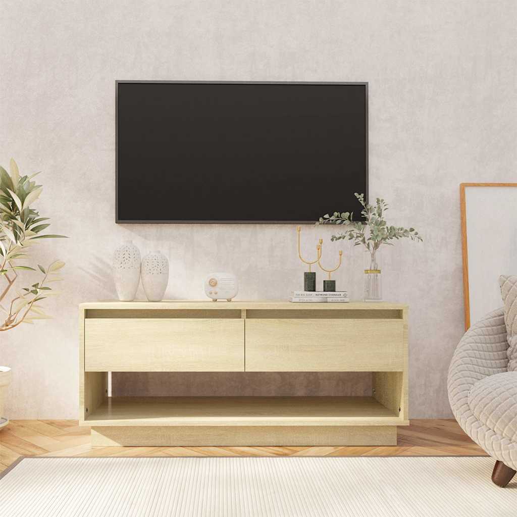 Vidaxl tv-meubel 102x41x44 cm bewerkt hout sonoma eikenkleurig