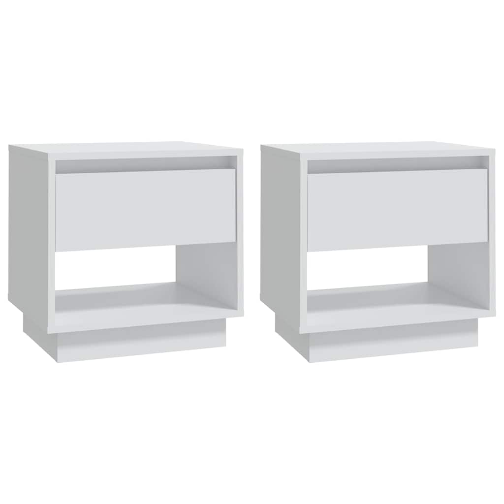 Vidaxl nachtkastjes 2 st 45x34x44 cm bewerkt hout wit
