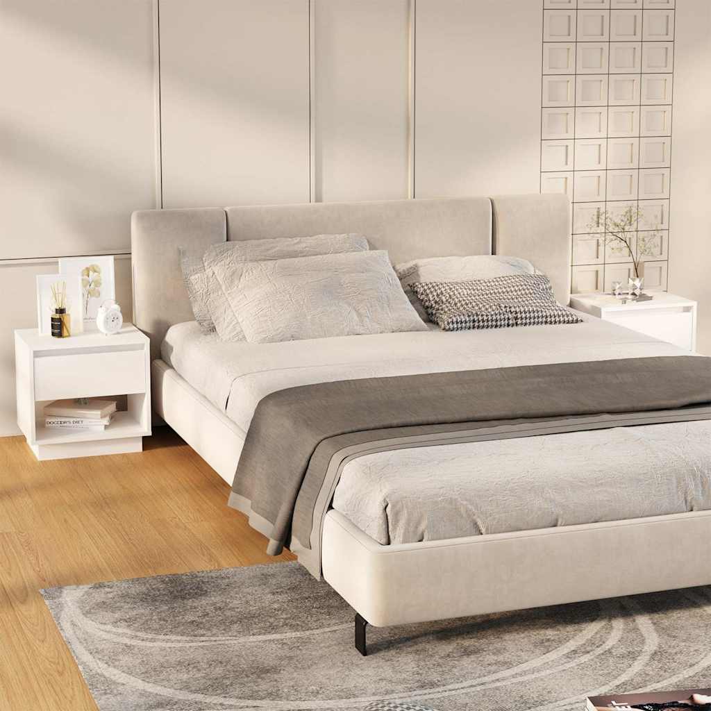 Vidaxl nachtkastjes 2 st 45x34x44 cm bewerkt hout wit