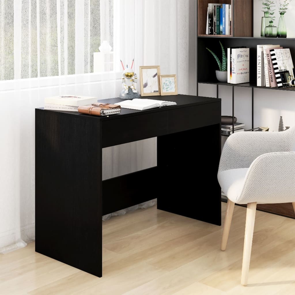 Vidaxl bureau 101x50x76,5 cm bewerkt hout zwart