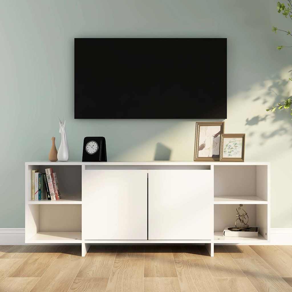 Vidaxl tv-meubel 130x35x50 cm bewerkt hout wit