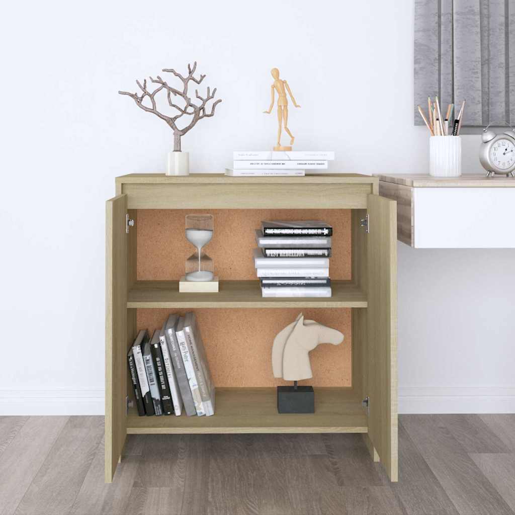 Vidaxl dressoir 70x41x75 cm bewerkt hout sonoma eikenkleurig