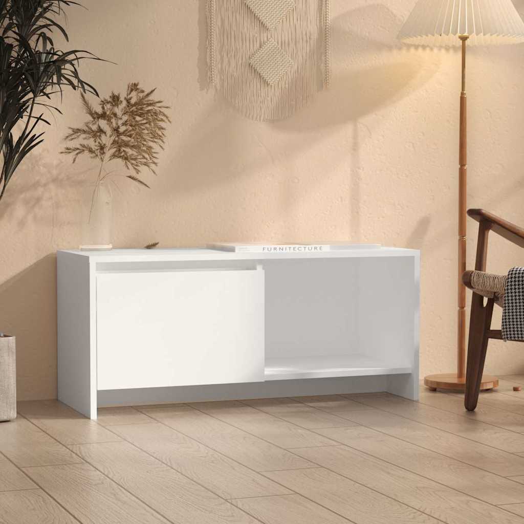 Vidaxl tv-meubel 90x35x40 cm bewerkt hout wit