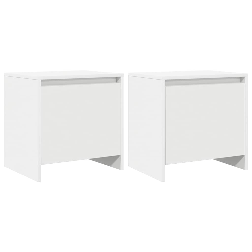 Vidaxl nachtkastjes 2 st 45x34x44,5 cm bewerkt hout wit