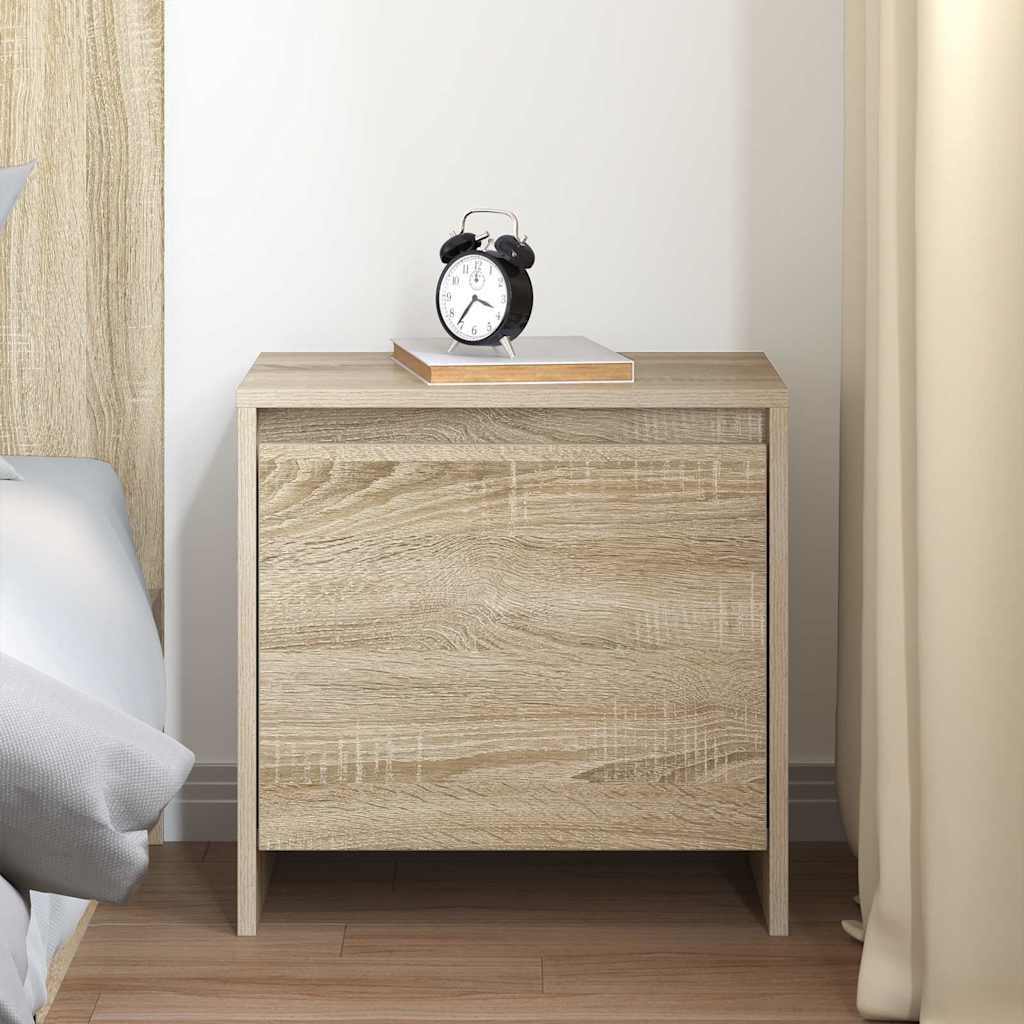 Vidaxl nachtkastje 45x34x44,5 cm bewerkt hout sonoma eikenkleurig