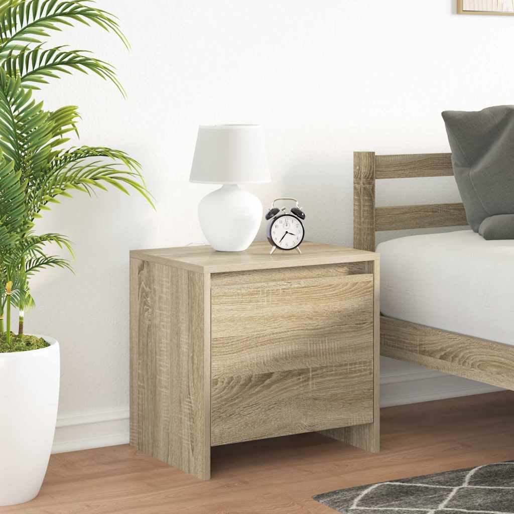 Vidaxl nachtkastje 45x34x44,5 cm bewerkt hout sonoma eikenkleurig