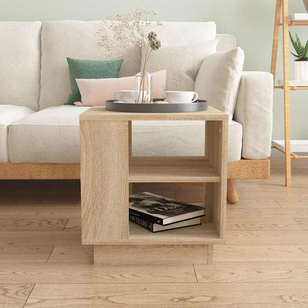 Vidaxl salontafel 40x40x43 cm bewerkt hout sonoma eikenkleurig