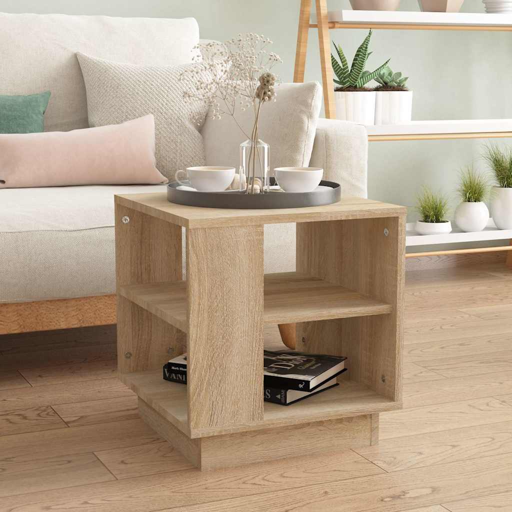 Vidaxl salontafel 40x40x43 cm bewerkt hout sonoma eikenkleurig