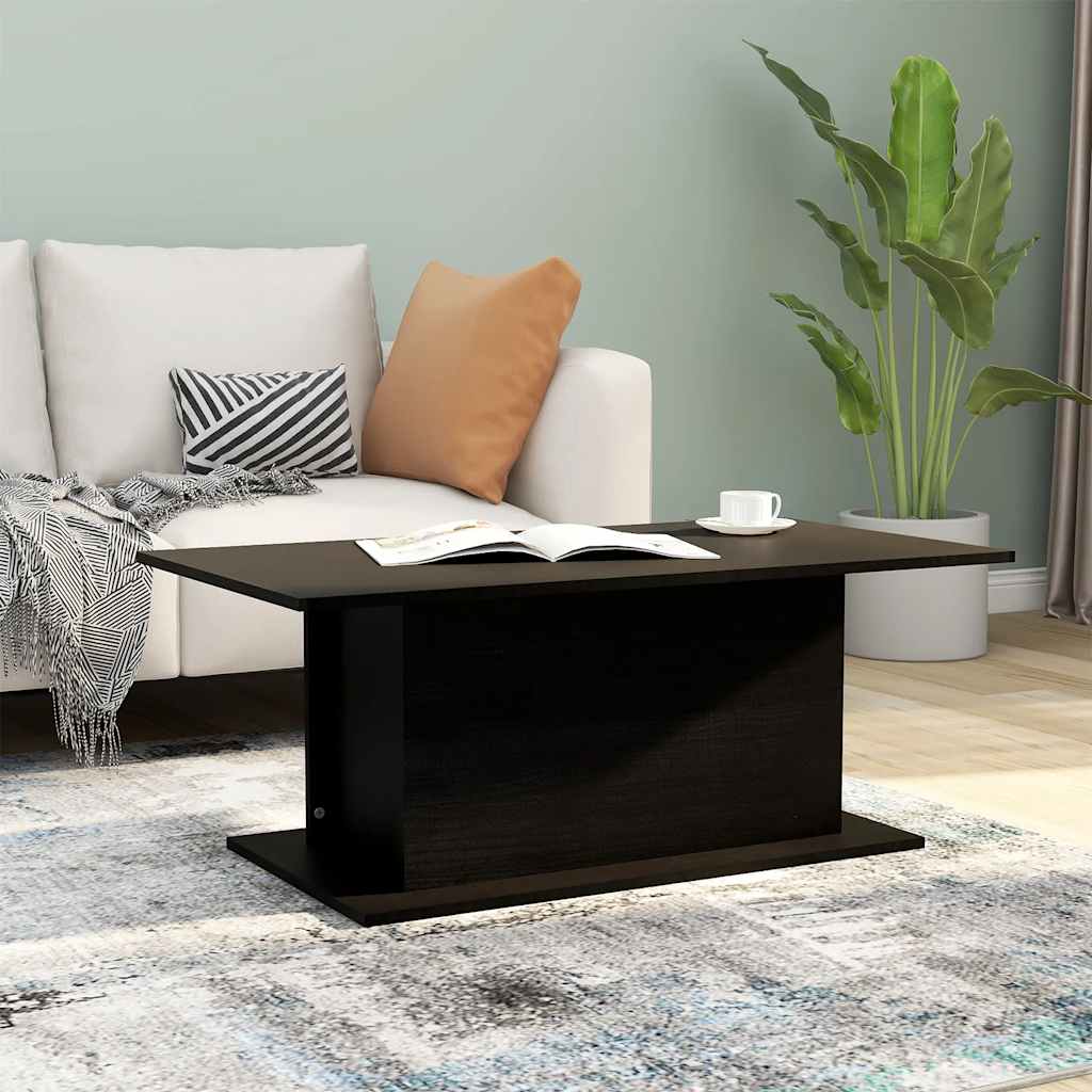 Vidaxl salontafel 102x55,5x40 cm bewerkt hout zwart