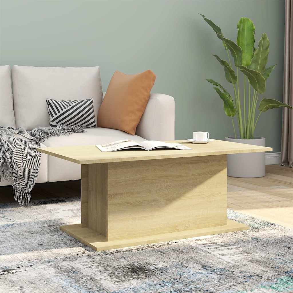 Vidaxl salontafel 102x55,5x40 cm bewerkt hout sonoma eikenkleurig