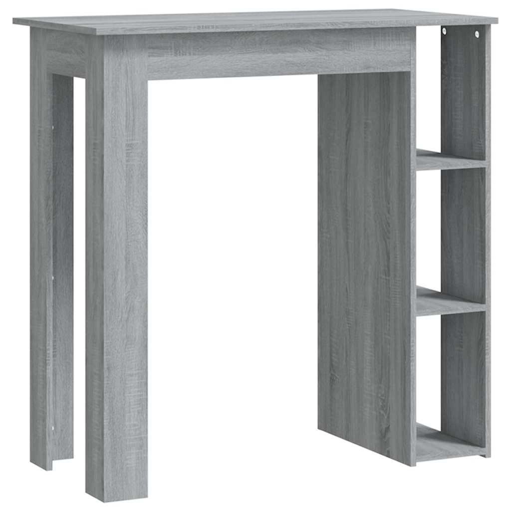 Vidaxl bartafel met schap 102x50x103,5 cm bewerkt hout grijs sonoma