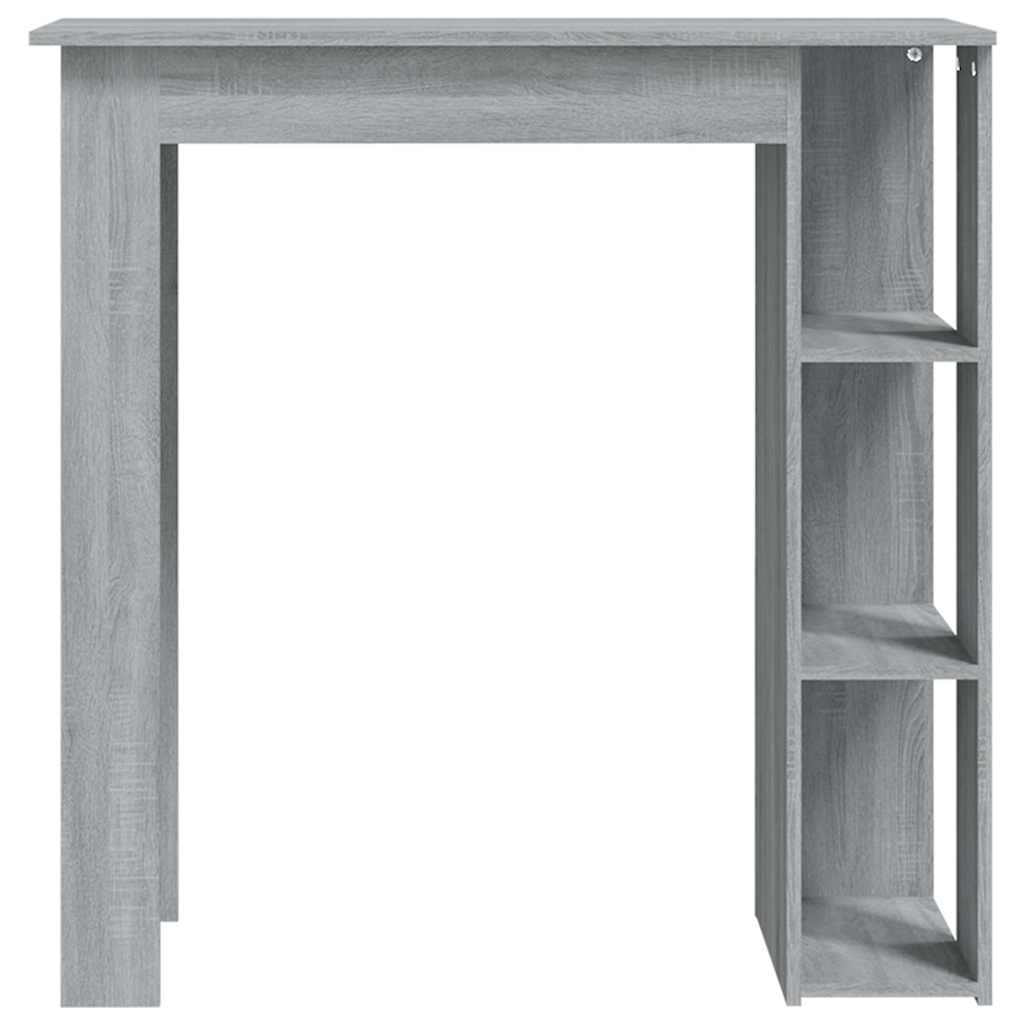 Vidaxl bartafel met schap 102x50x103,5 cm bewerkt hout grijs sonoma