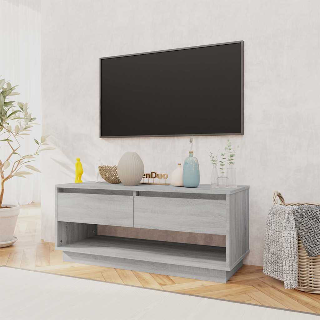 Vidaxl tv-meubel 102x41x44 cm bewerkt hout grijs sonoma eikenkleurig