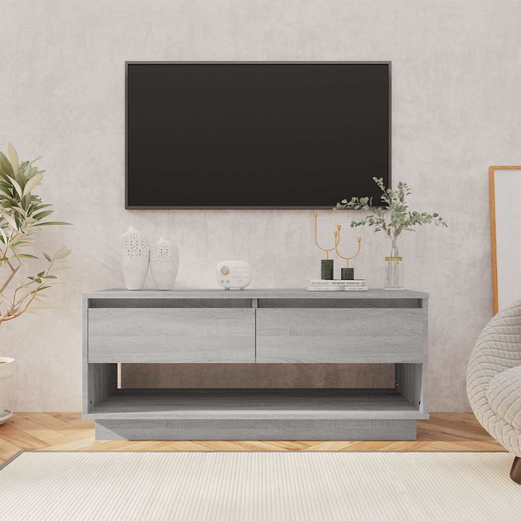 Vidaxl tv-meubel 102x41x44 cm bewerkt hout grijs sonoma eikenkleurig