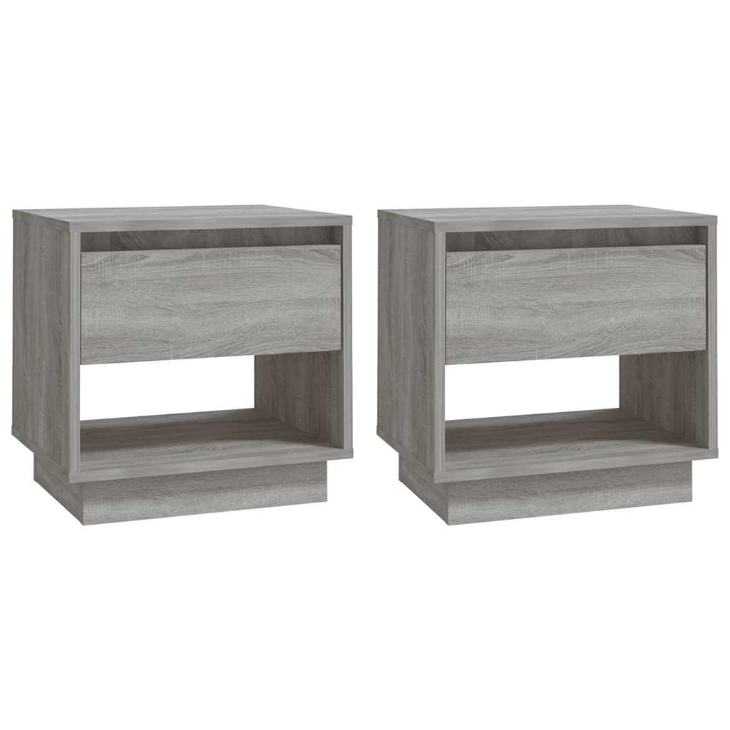 Vidaxl nachtkastjes 2 st 45x34x44 cm bewerkt hout grijs sonoma eiken