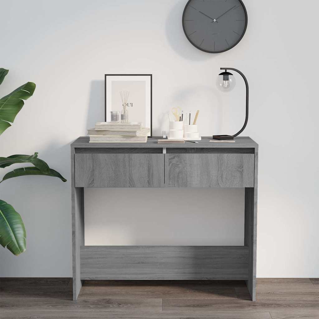 Vidaxl wandtafel 89x41x76,5 cm bewerkt hout grijs sonoma eikenkleurig