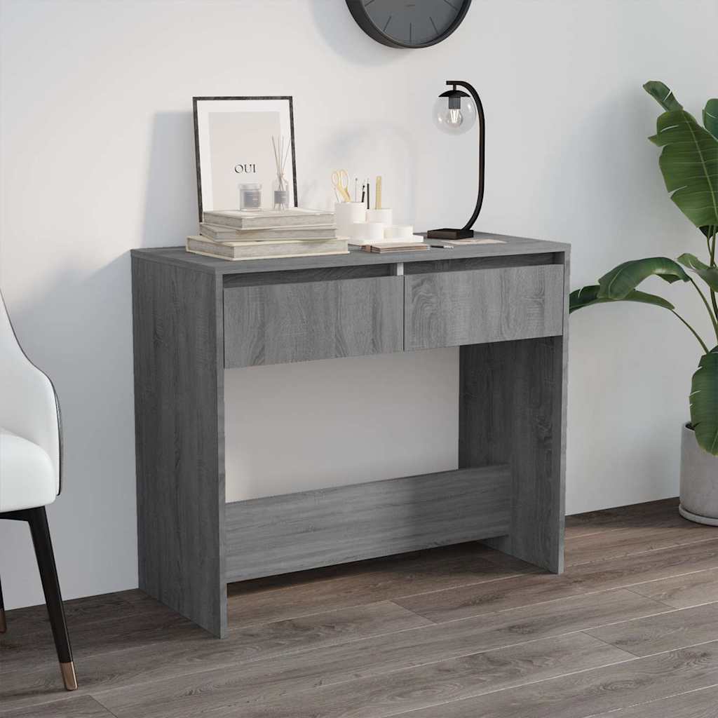 Vidaxl wandtafel 89x41x76,5 cm bewerkt hout grijs sonoma eikenkleurig