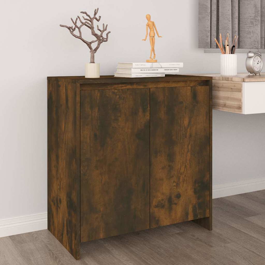 Vidaxl dressoir 70x41x75 cm bewerkt hout gerookt eikenkleurig