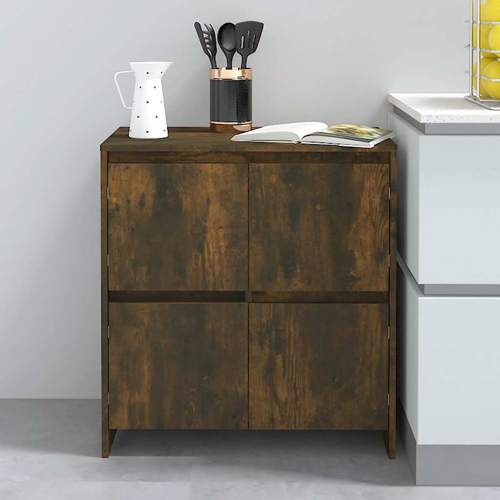 Vidaxl dressoir 70x41x75 cm bewerkt hout gerookt eikenkleurig