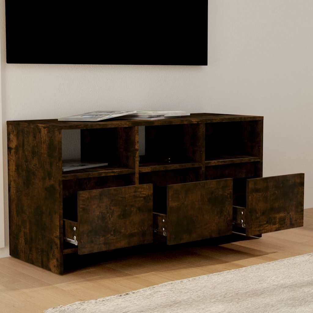 Vidaxl tv-meubel 102x37,5x52,5 cm bewerkt hout gerookt eikenkleurig