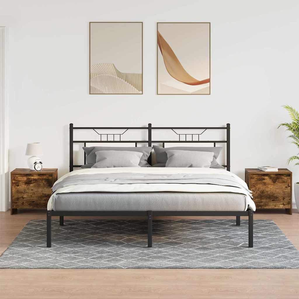 Vidaxl nachtkastjes 2 st 45x34x44,5 cm bewerkt hout gerookt eikenkleur
