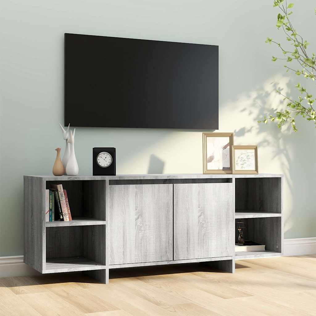 Vidaxl tv-meubel 130x35x50 cm bewerkt hout grijs sonoma eikenkleurig