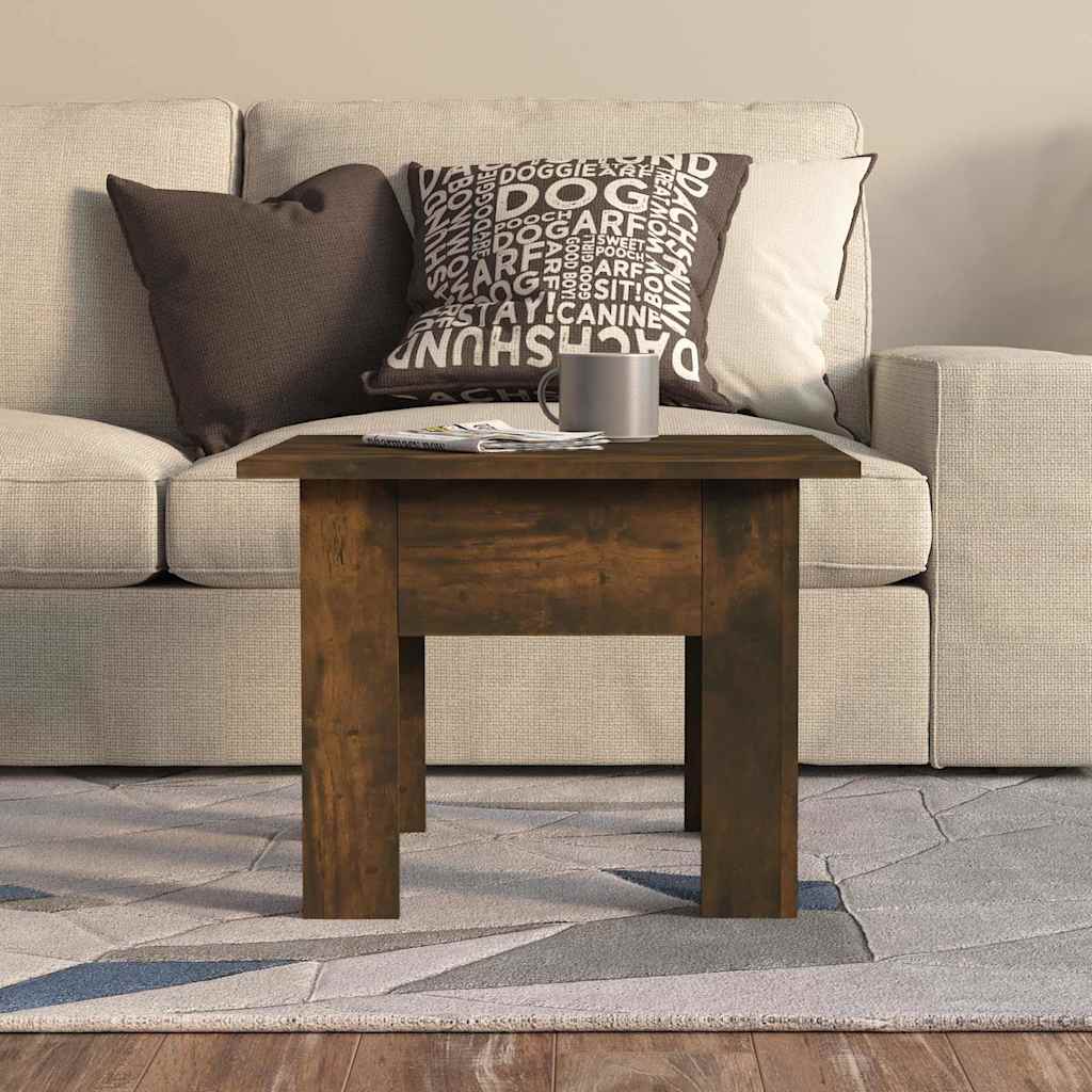 Vidaxl salontafel 55x55x42 cm bewerkt hout gerookt eikenkleur