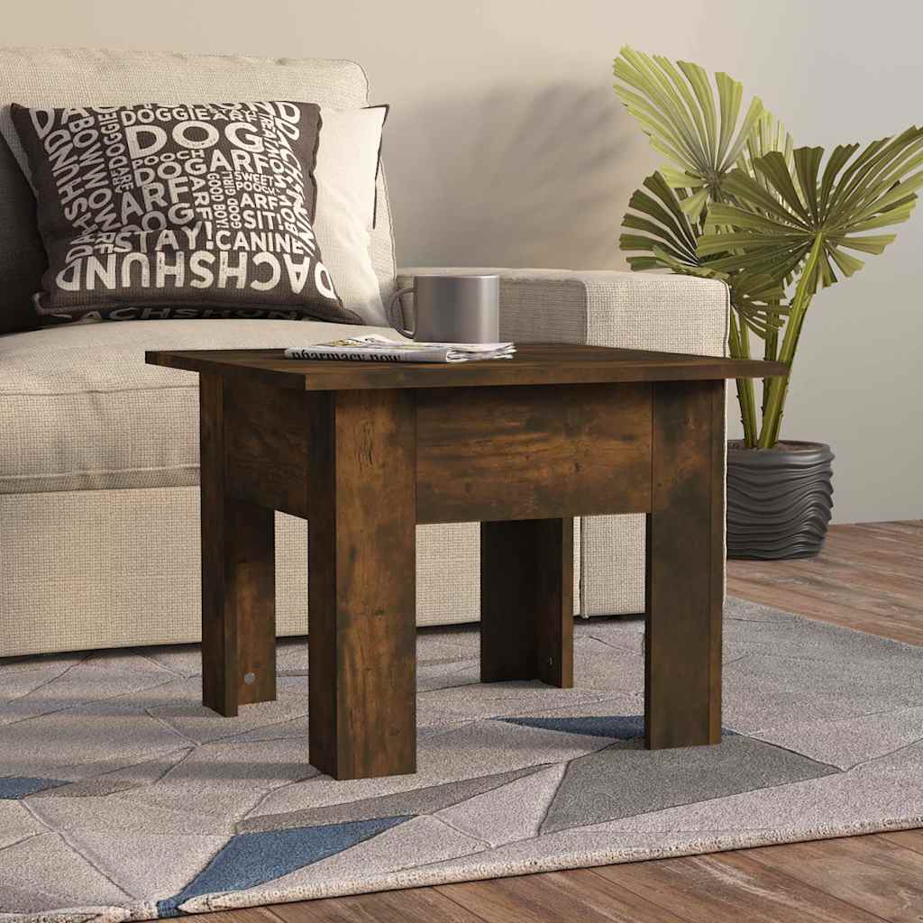 Vidaxl salontafel 55x55x42 cm bewerkt hout gerookt eikenkleur