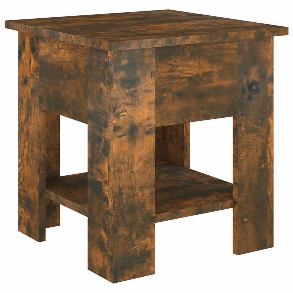 Vidaxl salontafel 40x40x42 cm bewerkt hout gerookt eikenkleurig