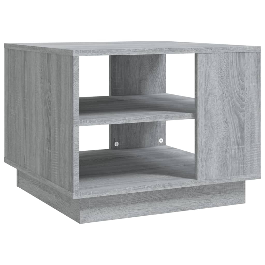 Vidaxl salontafel 55x55x43 cm bewerkt hout grijs sonoma eikenkleurig