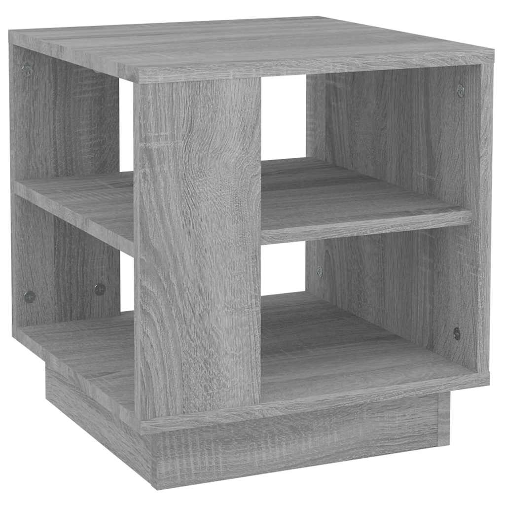 Vidaxl salontafel 40x40x43 cm bewerkt hout grijs sonoma eikenkleurig
