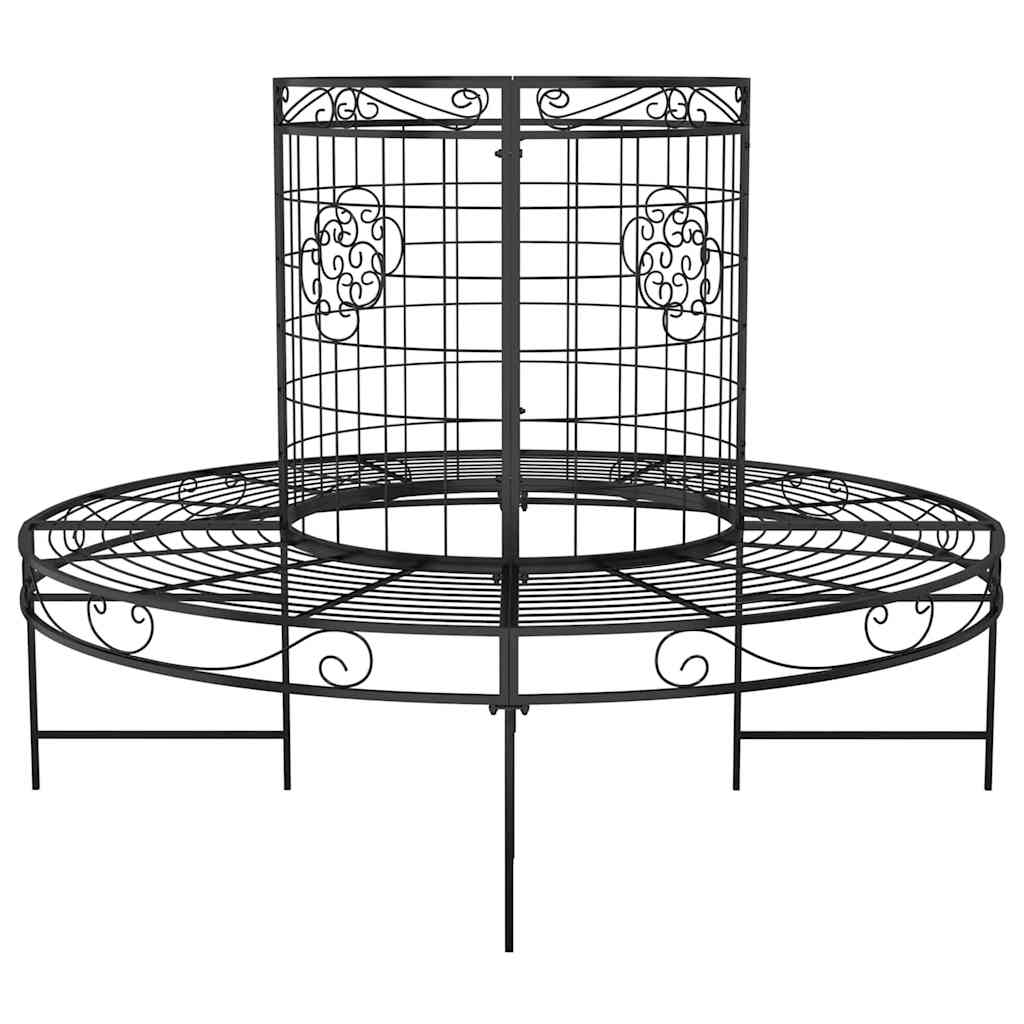 Vidaxl boombank rond ø137 cm staal zwart