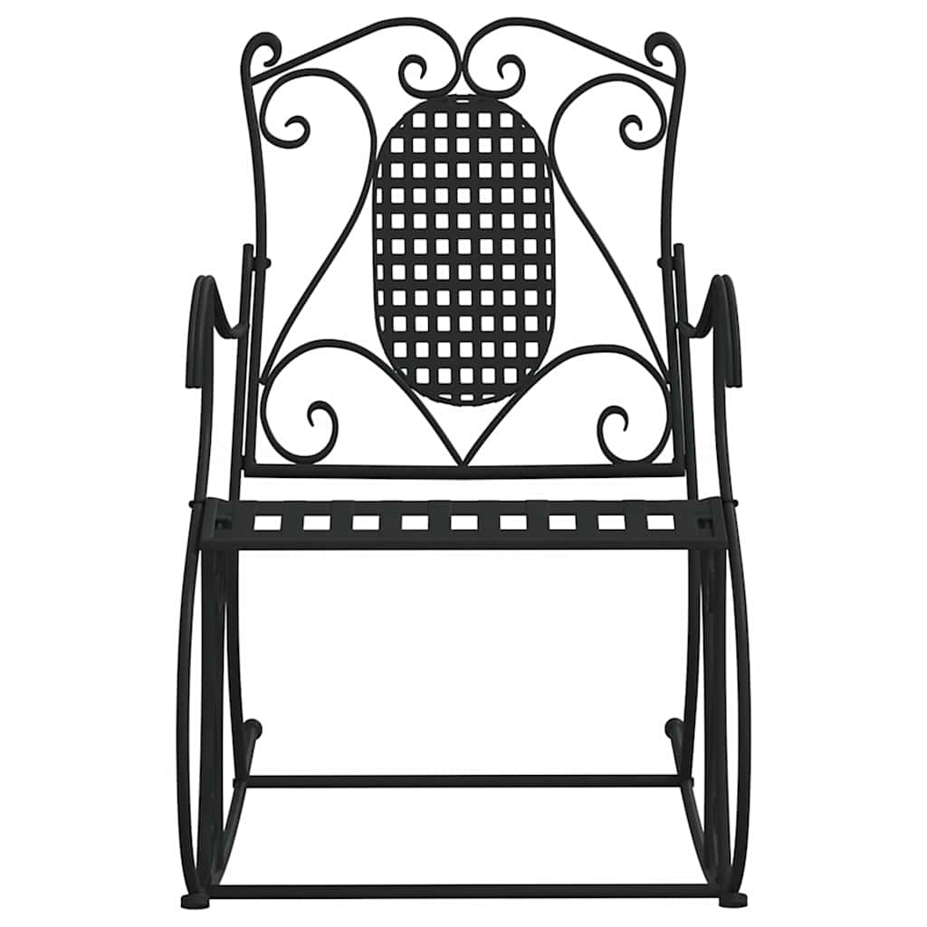 Vidaxl schommelbank 84 cm staal zwart
